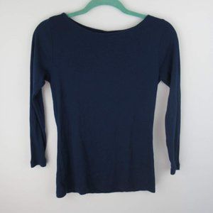 Vineyard Vines Blue Long Sleeve Boat Neck Shirt Top XS